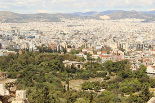 Vista do alto da Acrópoles.